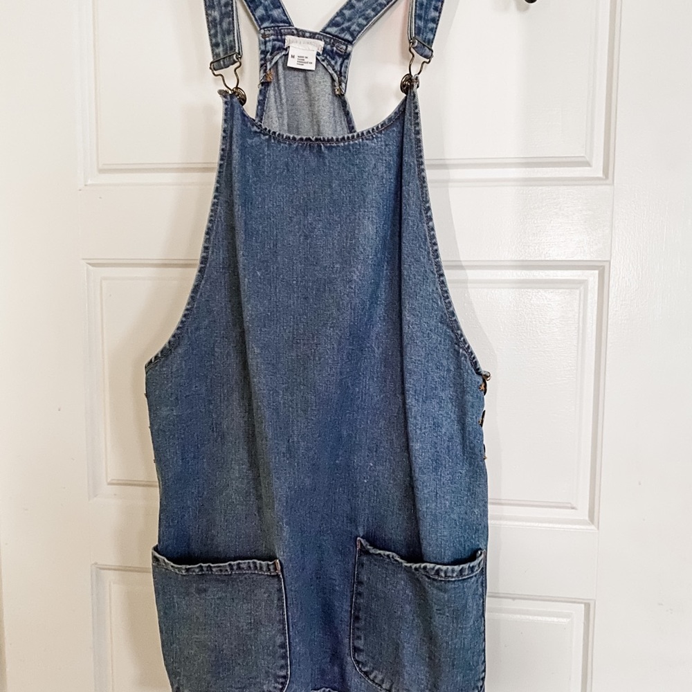 Denim overall dress
